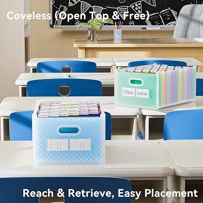 ThinkTex 26-Pocket Accordion File Organizer, Upright & Open Top, A–Z Colorful - Image 3