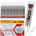B7000 Rhinestone Glue Clear 16 PCS 15ml – Strong Transparent No Trace Jewelry by INSOIA