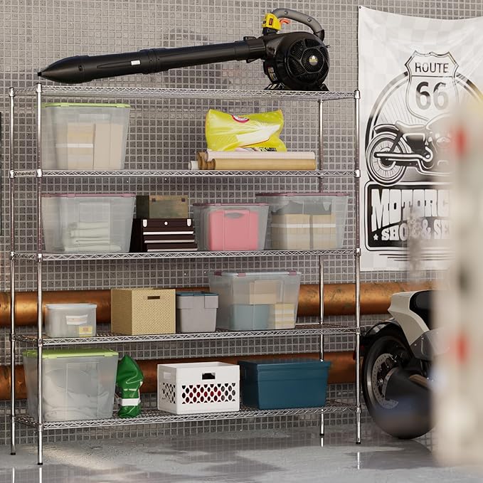 Regal Altair 18" Deep x 72" Wide x 74" Height Wire Shelving Kit | 5-Tier | NSF - Image 5