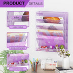 GDINDINFAN Wall File Organizer Holder Mesh Hanging Paper Document Holder - Image 4