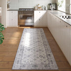 Rugcomf Runner Rug 2'6''x8' Hallway Washable Boho Soft Area Rug Non-Slip Faux by Rugcomf