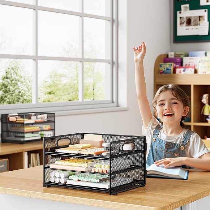 Subekyu 2-Pack 3-Tier Paper Letter Tray Organizer - Image 3
