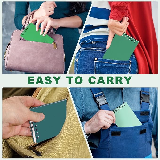 Tenceur 8 Pcs Pocket Notebook Bulk Small 3x5 Inch Spiral Notepads Mini Top - Image 4