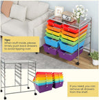 Giantex 12 Drawer Rolling Storage Cart Tools Scrapbook Paper Office School - Image 4