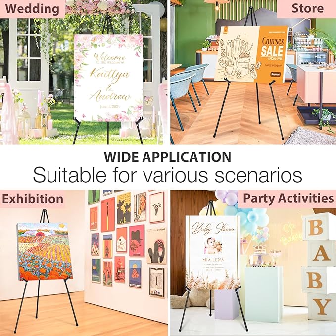 VAIIGO Black Easel Stand for Wedding Signs, Posters & Paintings - Image 9