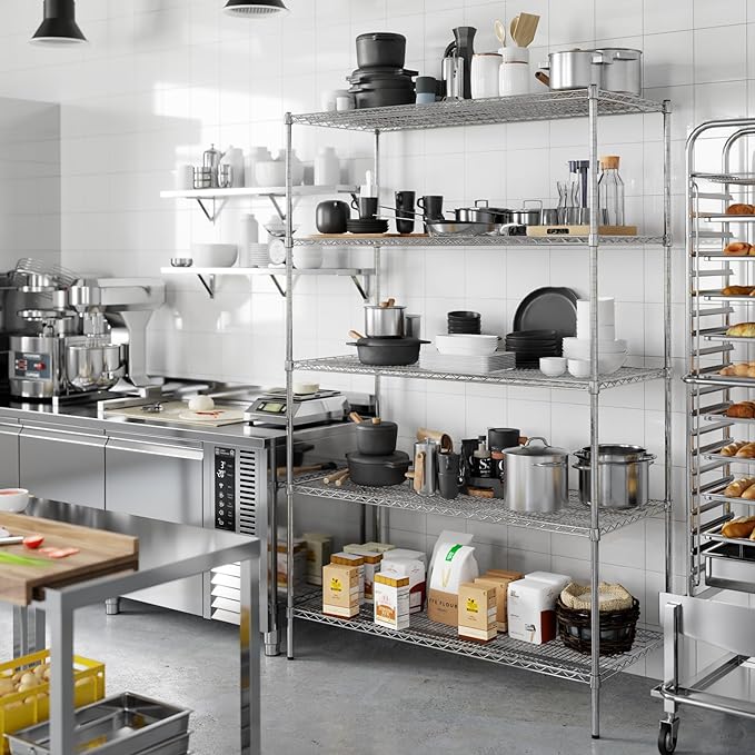 Regal Altair 24" Deep x 54" Wide x 86" Height Wire Shelving Kit | 5-Tier | NSF - Image 7