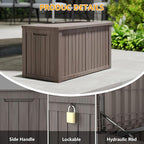 Yardgrace 270 Gallon Outdoor Storage Box Waterproof, Resin Deck Boxes - Image 3