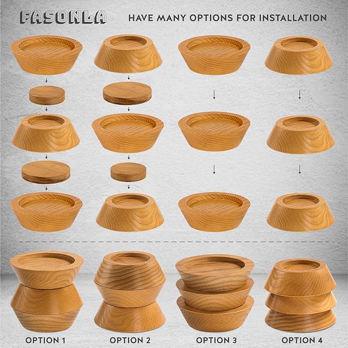 Bed Risers, Furniture Risers Can be Adjusted to 2'' 3''or 4'', Lifts Furniture - Image 4