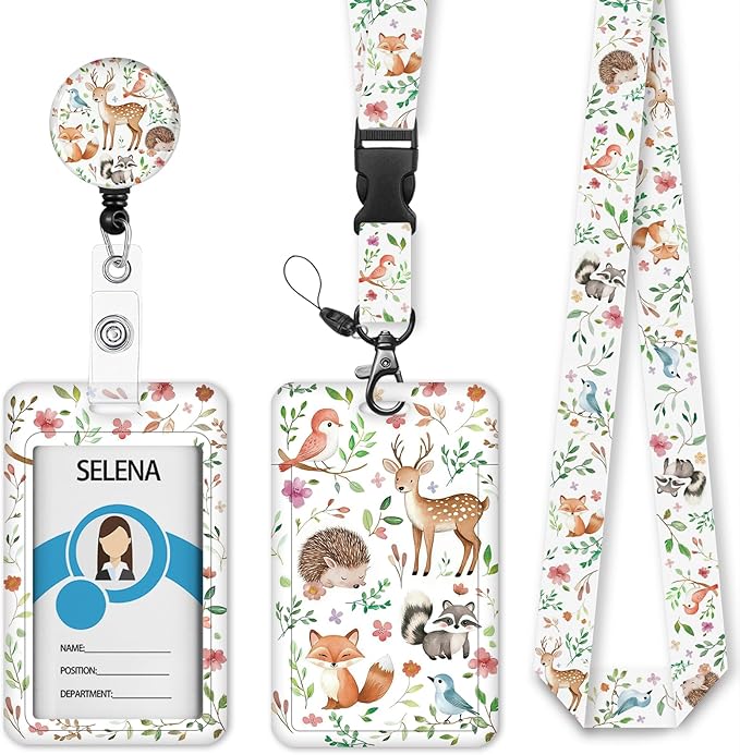 Fox Badge Holder Retractable Lanyard, Lanyards by Mcapirivo