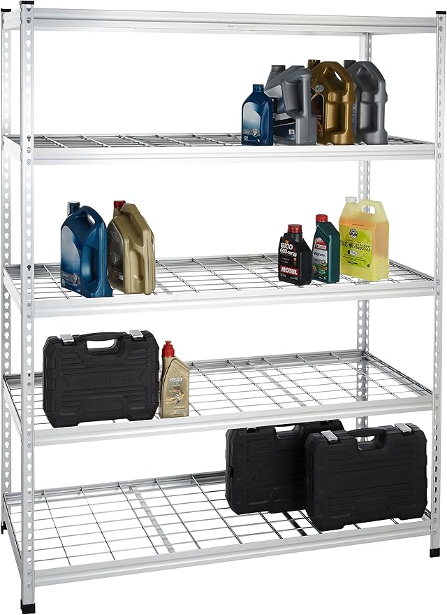 Amazon Basics 5 Shelf, High-Grade Aluminum, Adjustable, Shelving Unit - Image 9