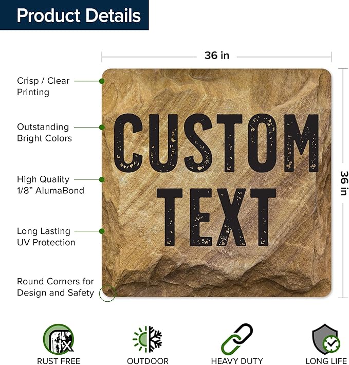 Custom Sign, Custom Street Sign, 11 Font Colors, 13 Font Styles, 4 Hole Options - Image 6