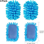 SITHON 4 Pieces Magnetic Microfiber Shag Whiteboard Eraser, Washable Microfiber - Image 2