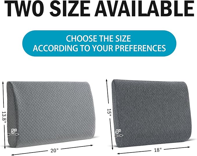 HOMBYS Lumbar Support Pillow for Recliner Chair, Memory Foam Back Support - Image 6