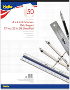 Maped Helix Bond Pad, 4 X 4 Grid, 17 x 22 Inches, 50 Sheets