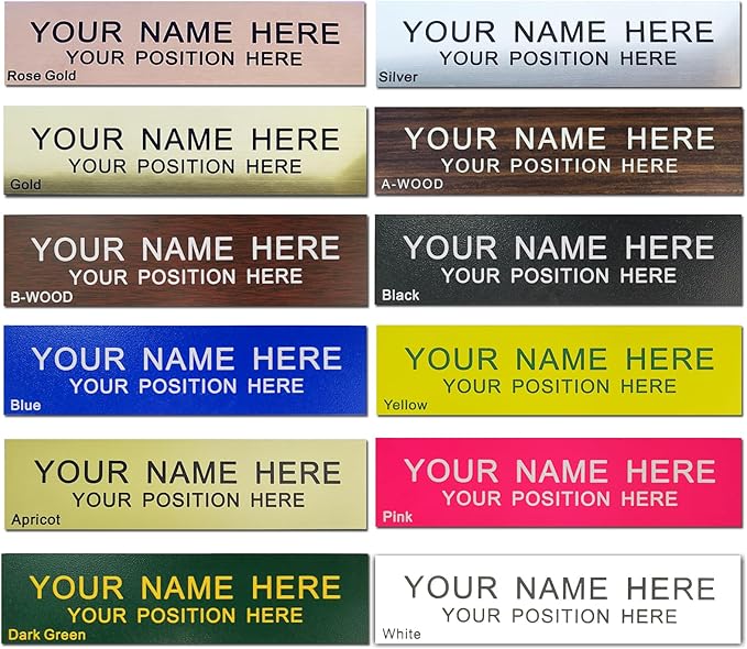 Personalized Name Plate With Wall Or Desk Holder Customized Engraving 2x8 - Image 2