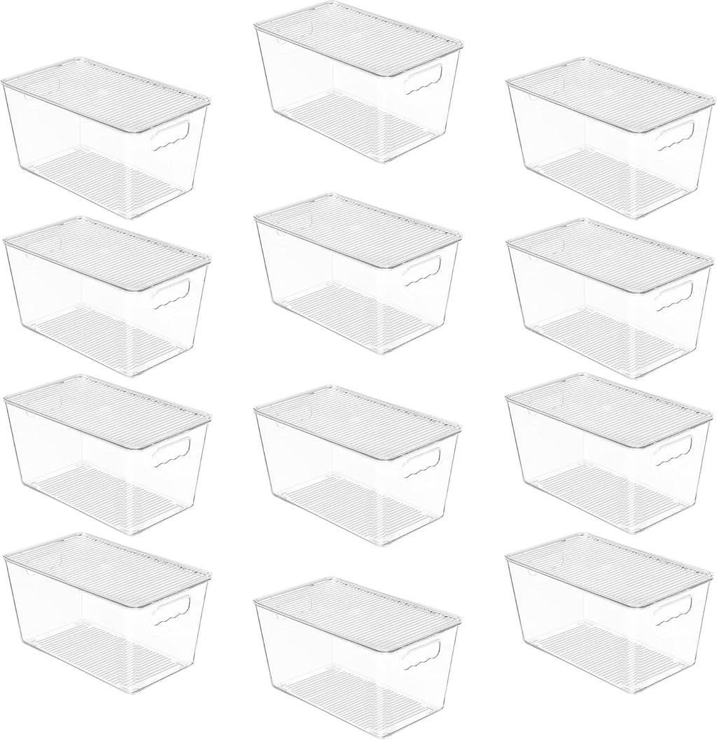 Vtopmart 12 Pack Clear Stackable Storage Bins