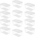 Vtopmart 12 Pack Clear Stackable Storage Bins