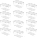 Vtopmart 12 Pack Clear Stackable Storage Bins by Vtopmart