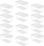 Vtopmart 12 Pack Clear Stackable Storage Bins by Vtopmart