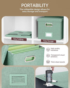 2 Pack File Storage Organizer, Filing Box, Portable File Box - Image 2