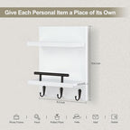 Lucundm Key Holder Wall Mount, Mail Shelf Decor - Image 2