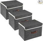 TYEERS Collapsible Storage Boxes, Washable Fabric Storage Bins by StorageOrganization