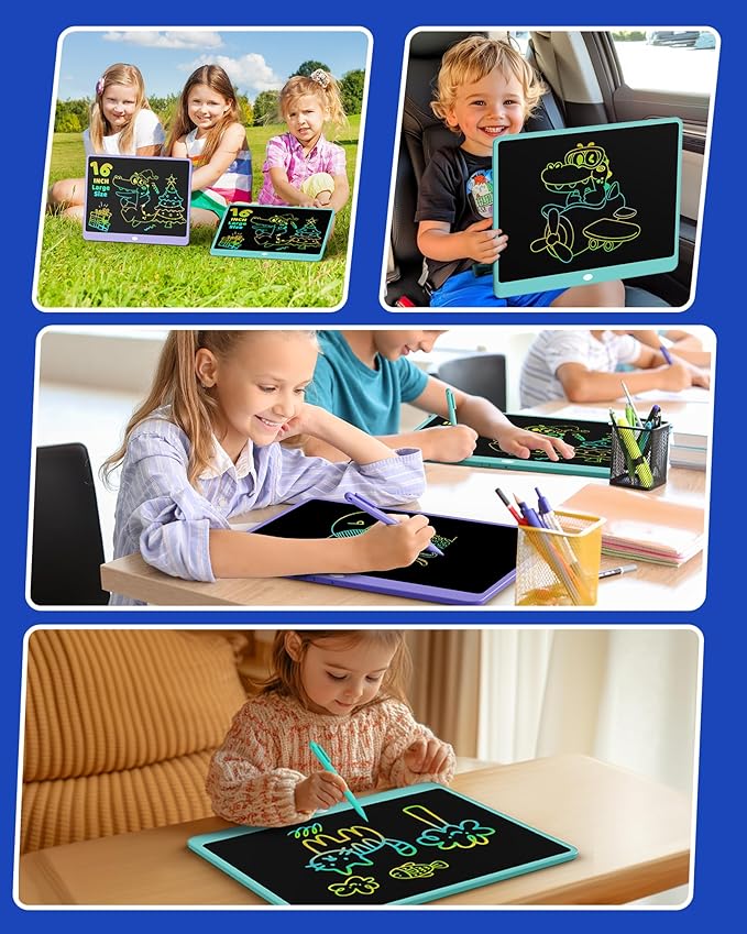 KOKODI LCD Writing Tablet for Kids 16 Inch Colorful Doodle Board, Electronic - Image 6
