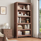 IDEALHOUSE 71" Farmhouse Bookshelf w/Adjustable Shelves & 31.5 in Whidth - Image 7