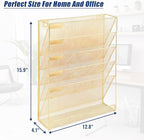 EASEPRES Desk File Organizer Mesh 6-Tier, Hanging Wall Mount Document - Image 6