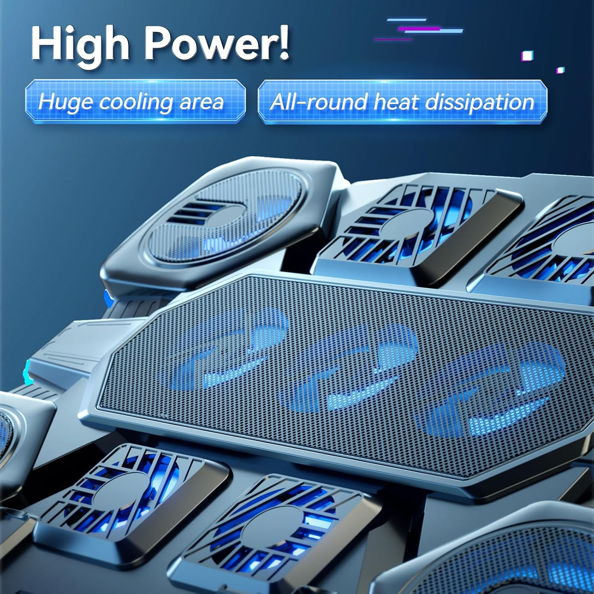 Gaming Laptop Cooling Pad - 11 High Speed Turbo Fans Ultra Quiet Laptop Coole...