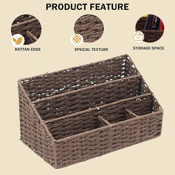 Boershun Mail Organizer Countertop, Mail Organizer, Mail Sorters, Magazine File - Image 3