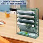 EASEPRES Desk File Organizer Mesh 6-Tier, Hanging Wall Mount Document - Image 6