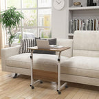 Rolling Laptop Desk Stand Up Desk Adjustable Mobile Laptop Desk, DlandHome 23.6 - Image 4