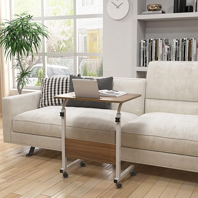 Rolling Laptop Desk Stand Up Desk Adjustable Mobile Laptop Desk, DlandHome 23.6 - Image 4
