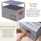 OUTBROS Foldable Storage Box for Shelves, 15 x 10.2 x 7.9 inch Fabric Baskets - Image 5