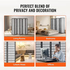 VEVOR Room Divider, 6 Panel Japanese Room Divider, Folding Privacy Screen Indoor - Image 7