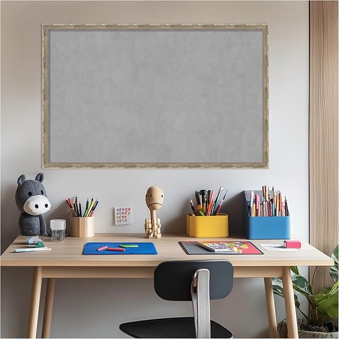 Amanti Art Silver Framed Magnetic Board 22x34 Large Vision Board - Image 6