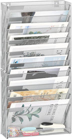EasyPAG Wall File Holder 10 Tier Mesh Hanging Folder Organizer by EasyPAG