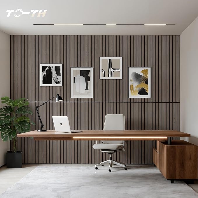 TO-TH Wood-Look Acoustic Wall Panels, 10 Pack 47.2” x 23.6” Sound Panels - Image 7