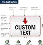 Custom Arrow, Custom Directional Sign, Down Arrow, 12x18 Inches, 3M EGP - Image 6