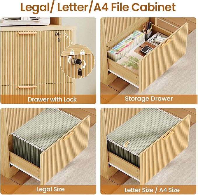 SEDETA 2 Drawer File Cabinet - Image 4