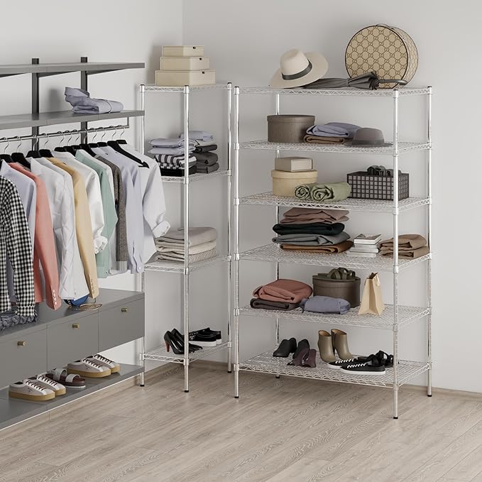 Regal Altair 24" Deep x 42" Wide x 74" Height Wire Shelving Kit | 6-Tier | NSF - Image 7