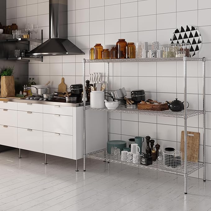 Regal Altair 21" Deep x 54" Wide x 54" Height Wire Shelving Kit | 3-Tier | NSF - Image 6