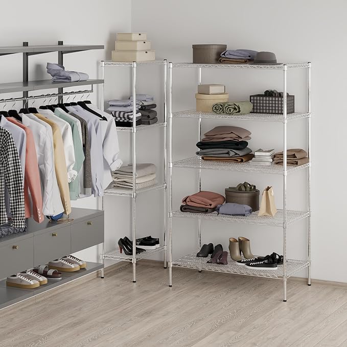 Regal Altair 24" Deep x 42" Wide x 74" Height Wire Shelving Kit | 5-Tier | NSF - Image 7
