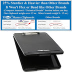 Think2Master Black Plastic Storage Clipboard. | 25% Heavier & 25% Sturdier| - Image 2