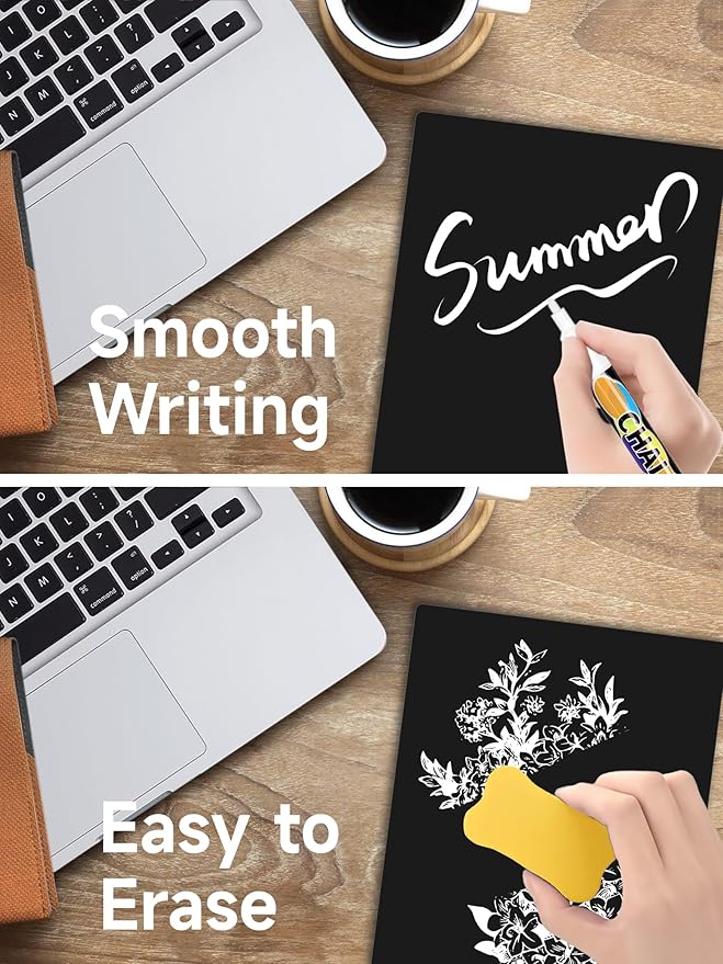 Kivsty 2 PCS Desktop Black Dry Erase Board - Image 2