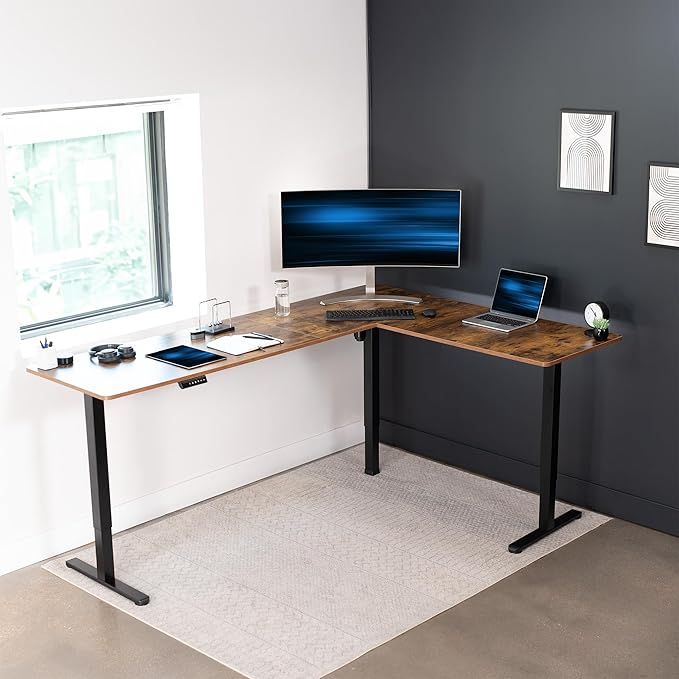 VIVO Electric Corner 84 x 63 inch L-Shaped Standing Desk, Memory Height - Image 8