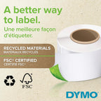 DYMO Authentic LW 1-Up File Folder Labels DYMO Labels for LabelWriter Label Printers White 9/16" x 3-7/16" 2 Rolls of 130 (260 Total) (Pack of 10)