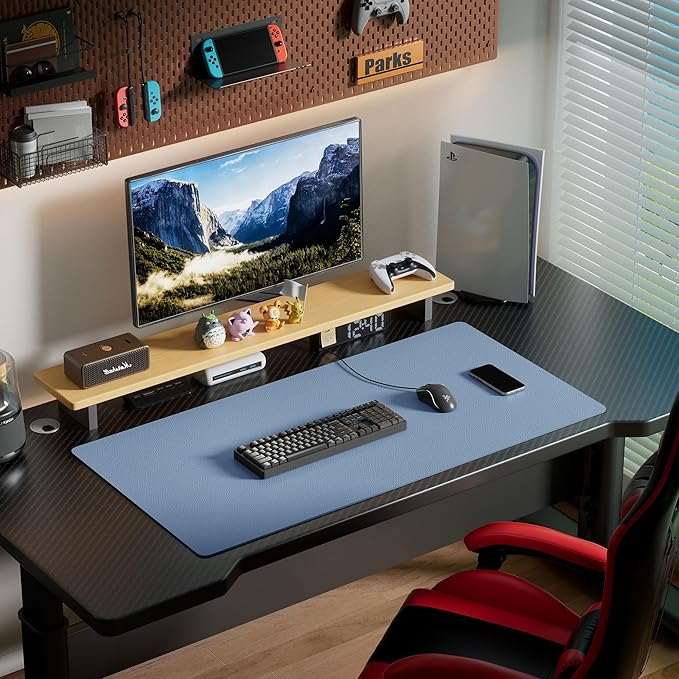Aothia Leather Desk Pad Protector, Office Desk Mat, Large Mouse Pad, Laptop - Image 7