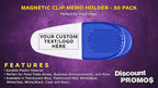 50 Magnetic Memo Holders Set - Image 2